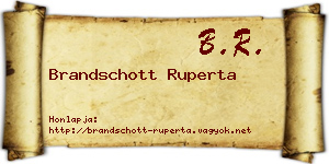 Brandschott Ruperta névjegykártya
